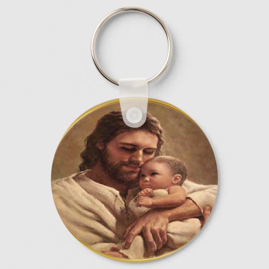 Jezus en kind sleutelhanger (Voorkant)