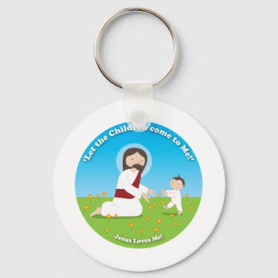 Jezus en kind sleutelhanger