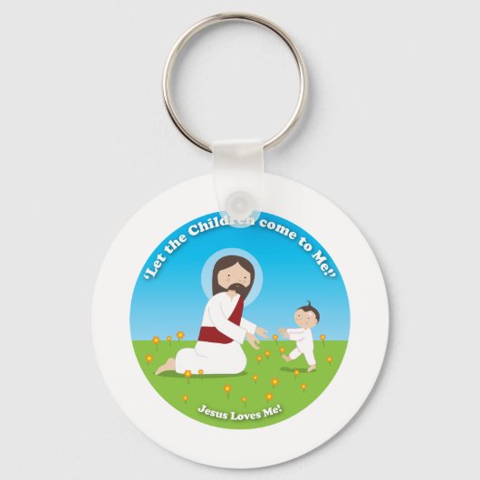 Jezus en kind sleutelhanger (Voorkant)