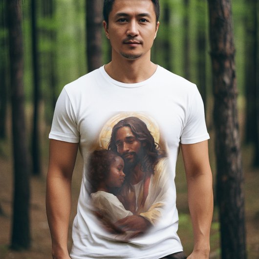 Jezus en kind t-shirt