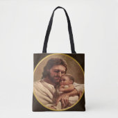 Jezus en kind tote bag (Voorkant)