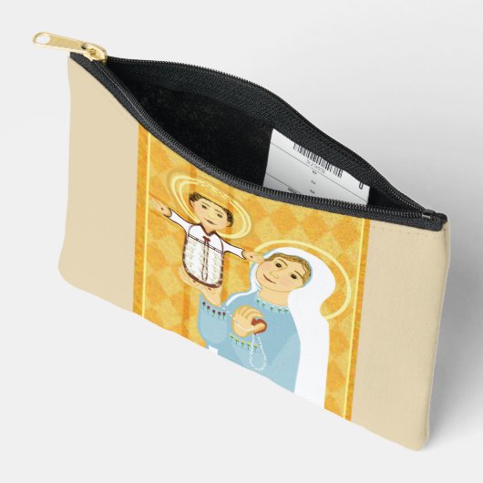 Jezus en kinderen bidden rozenkrans etui (Open)