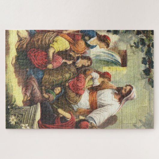 Jezus en kinderen legpuzzel (Horizontaal)