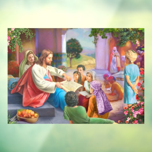 Jezus en kinderen raamsticker (Vel 3)