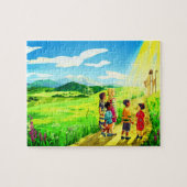 Jezus en kleine kinderen Puzz; e Legpuzzel (Horizontaal)