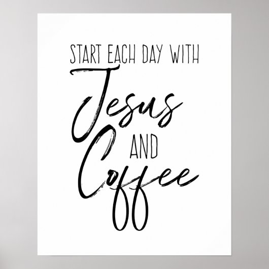 Jezus en koffie poster (Voorkant)