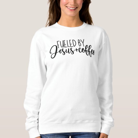 Jezus en koffie Sweatshirt Womens Gift Idee (Voorkant)