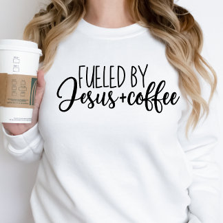 Jezus en koffie Sweatshirt Womens Gift Idee