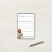Jezus en Lam Oorlogsruimte Gebed Post-it® Notes (Op bureau)