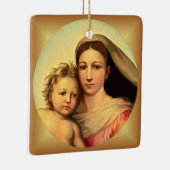 Jezus en Maagd Mary, Sistine Madonna ~ Keramisch Ornament (Rechts)