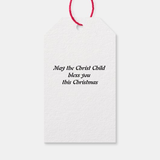 Jezus en Maria Kerstmis Geboorte met 3 Koningen Cadeaulabel (Achterkant)