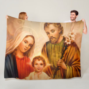 JEZUS EN MARIA MAGDALENE FLEECE DEKEN