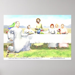 Jezus en Maria op de Bruiloft te Kana Poster