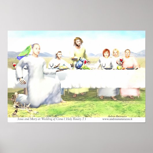 Jezus en Maria op de Bruiloft te Kana Poster (Voorkant)