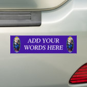Jezus en Mary gekleurd glazen raam Bumpersticker (Op auto)