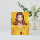 Jezus en Mary Katholieke begrafenis Memorial Kaart (Staand voorkant)