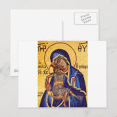 Jezus en Mary Mosaic Afbeelding Briefkaart (Voorkant / Achterkant)