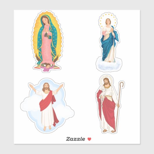 Jezus en Mary stelsticker Sticker (Vel)