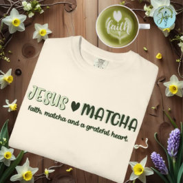 Jezus en Matcha, geloof Matcha Grafisch T-shirt