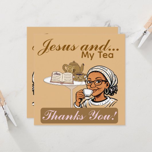 Jezus en Mijn Thee Briefpapier (Voorkant / Achterkant in situ)