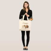 Jezus en mijn thee grote tote bag (Voorkant (model))