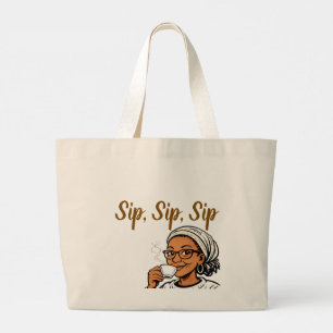 Jezus en mijn thee grote tote bag