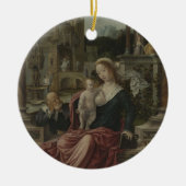 Jezus en moeder Mary Borstvoeding Keramisch Ornament (Voorkant)