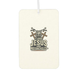 Jezus en motorfietsen Vintage christelijke biker D Luchtverfrisser