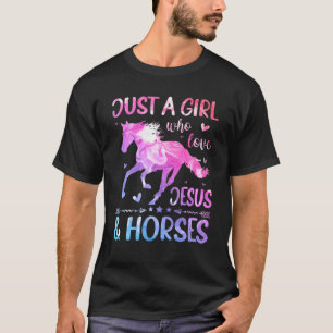 Jezus en paarden, paardengeschenken voor meisjes, t-shirt
