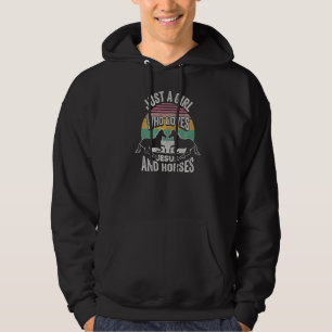 Jezus en Paardse Retro alleen een meisje dat van J Hoodie