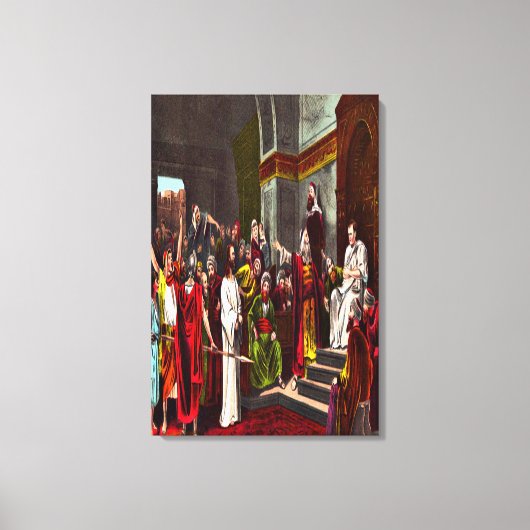 Jezus en Pilatus verpakt Canvas (Voorkant)