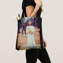 Jezus en Sasquatch Tote Bag