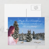 Jezus en Sheep Briefkaart (Voorkant / Achterkant)