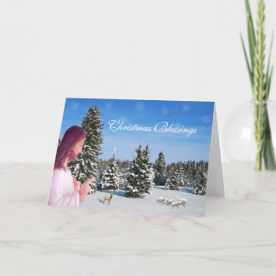 Jezus en Sheep Feestdagen Kaart