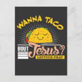 Jezus en Taco Lover Pastor Funny Christelijk Briefkaart (Voorkant)