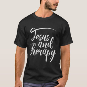 Jezus en Therapy Religieuze Christelijke Humor T-shirt