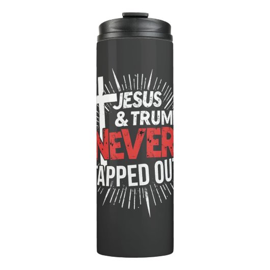 Jezus en Trump hebben nooit getikt Thermosbeker (Voorkant)