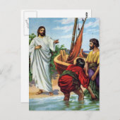 Jezus en vier vissers briefkaart (Voorkant / Achterkant)