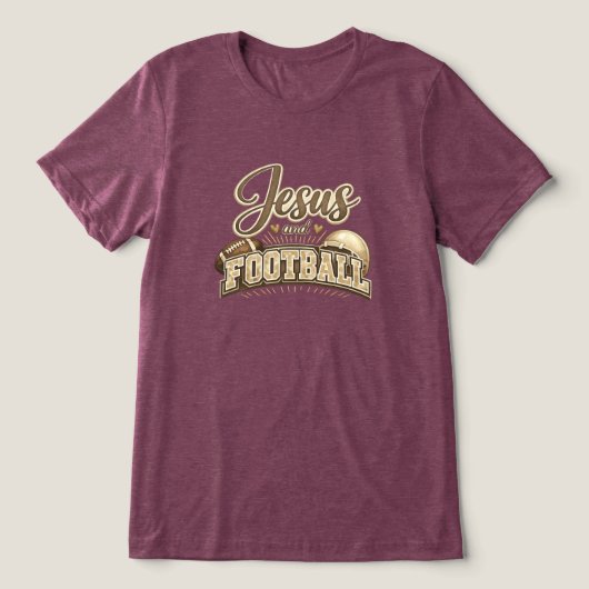 Jezus en Voetbal Tri-Blend Shirt (Design voorkant)