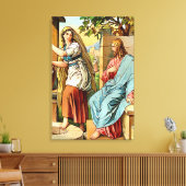 Jezus en vrouwen bij de goed verpakt Canvas (Insitu (Woonkamer))