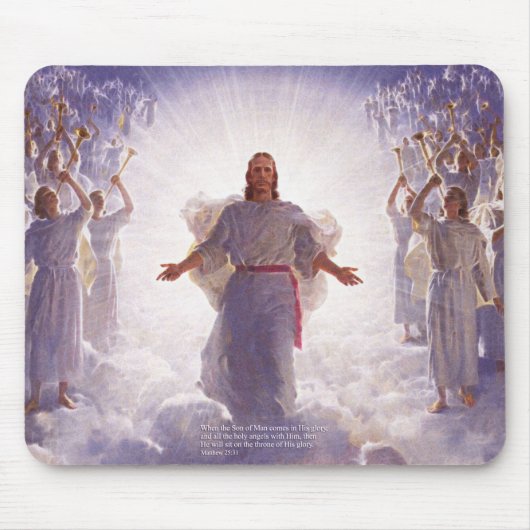Jezus en zijn Angels 1 Mousepad-opties Muismat (Voorkant)