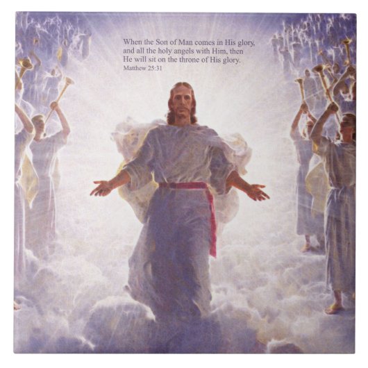 Jezus en zijn Angels 1 Tiles Tegeltje (Voorkant)