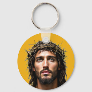 Jezus en zijn doornenkroon sleutelhanger