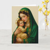 Jezus en zijn moeder hebben Wenskaart gevouwen Kaart (Gele Bloem)