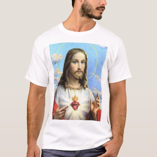 Jezus en Zijne Heilige Hart T-shirt (Voorkant)
