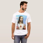 Jezus en Zijne Heilige Hart T-shirt (Voorkant volledig)