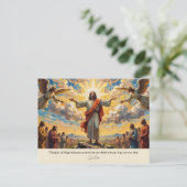 Jezus, engelen en een menigte briefkaart (Staand voorkant)