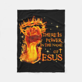 Jezus Er Is Kracht In De Naam Van Jezus Christia Fleece Deken