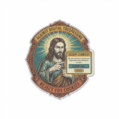 Jezus Ergerlijk Accepteer Cookies Pop-up Internet Sticker (Voorkant)