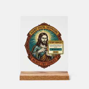 Jezus Ergerlijk Accepteer Cookies Pop-up Internetb Acryl Bord